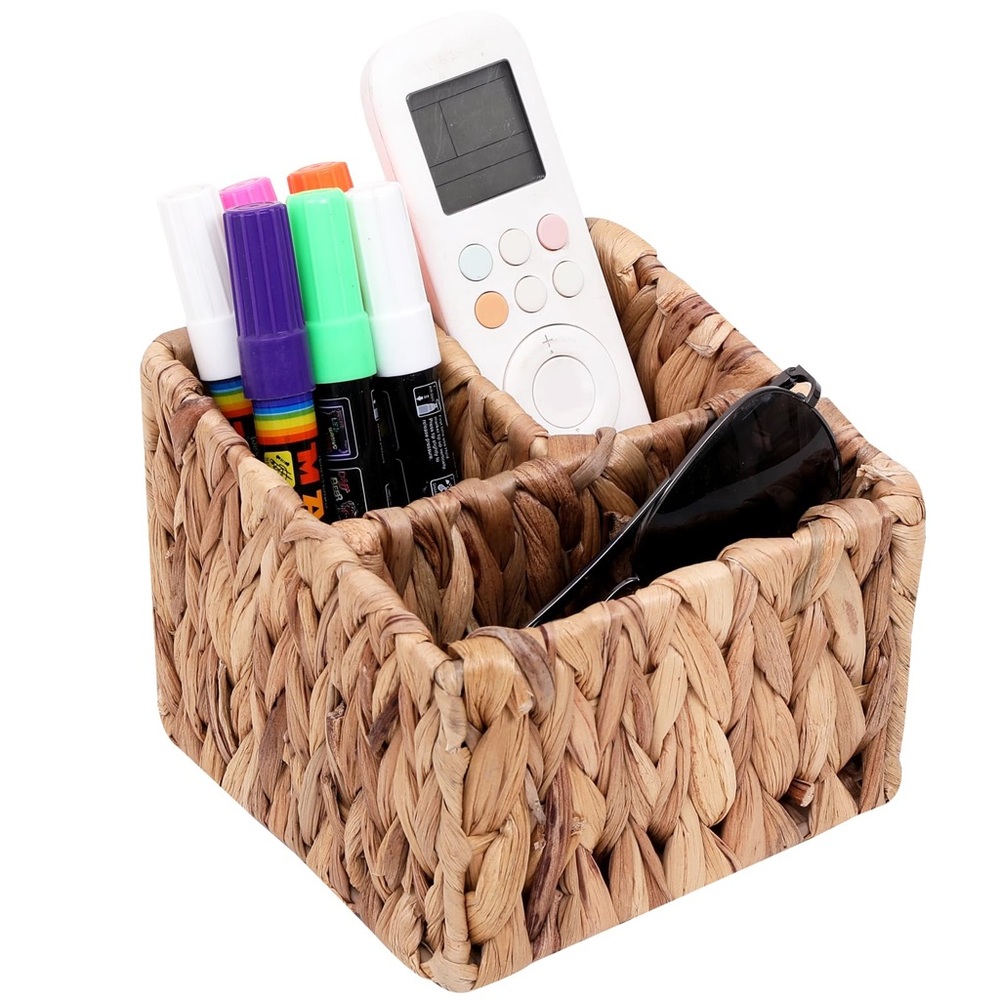 NWT • Wicker Hyacinth Basket Organizer